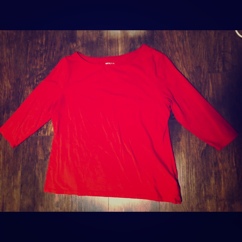 Red Merona 3/4 length shirt